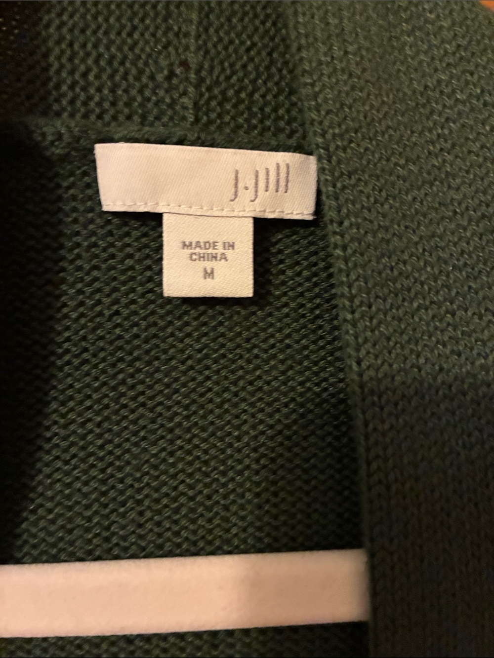 J. Jill Forest Green Open-Front Cardigan - Picture 2 of 6